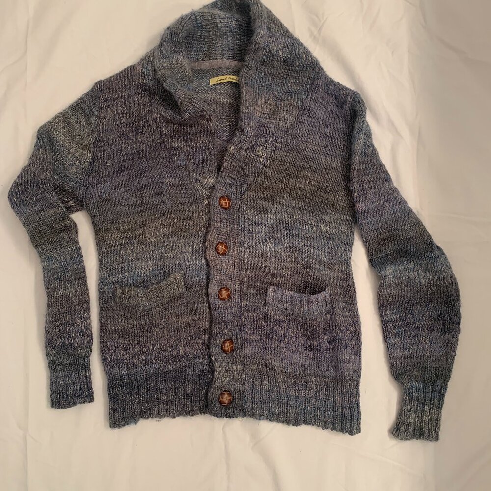 Journal Standard blue/grey shawl collar cardigan